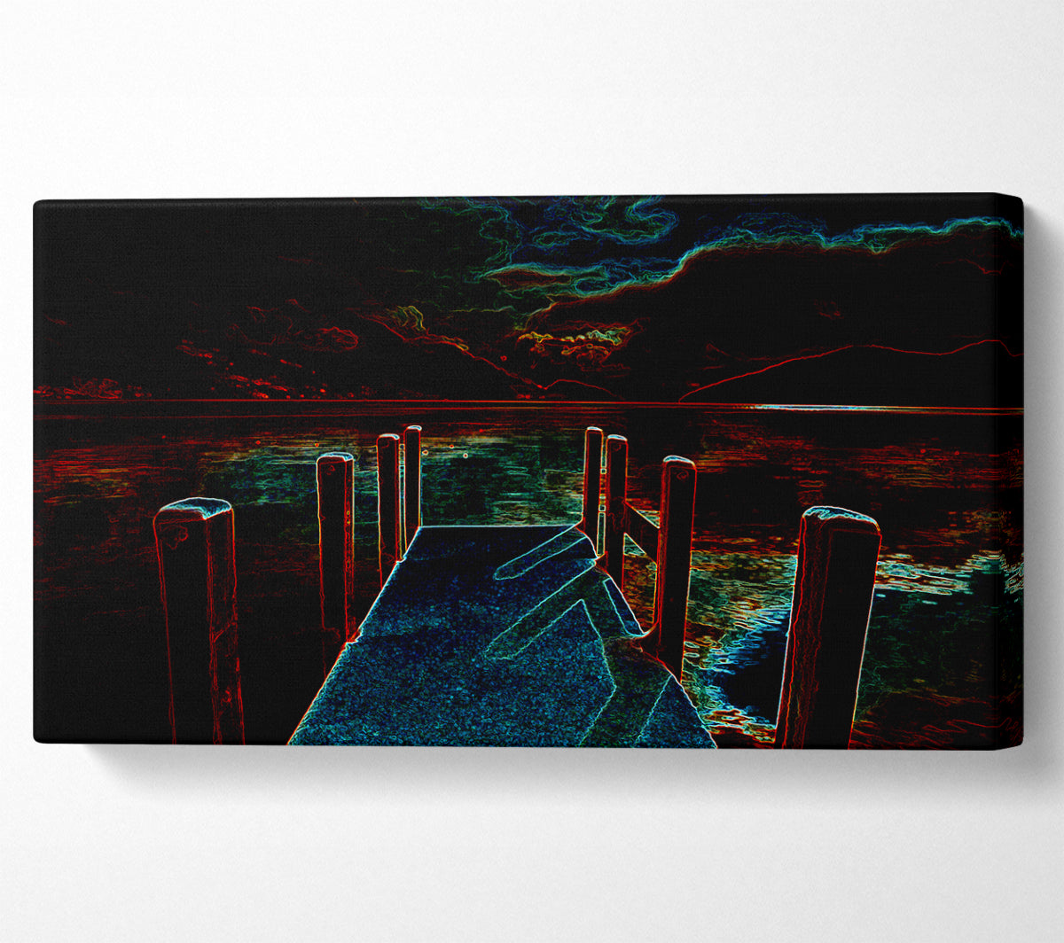 Abstract Pier Canvas Wall Art