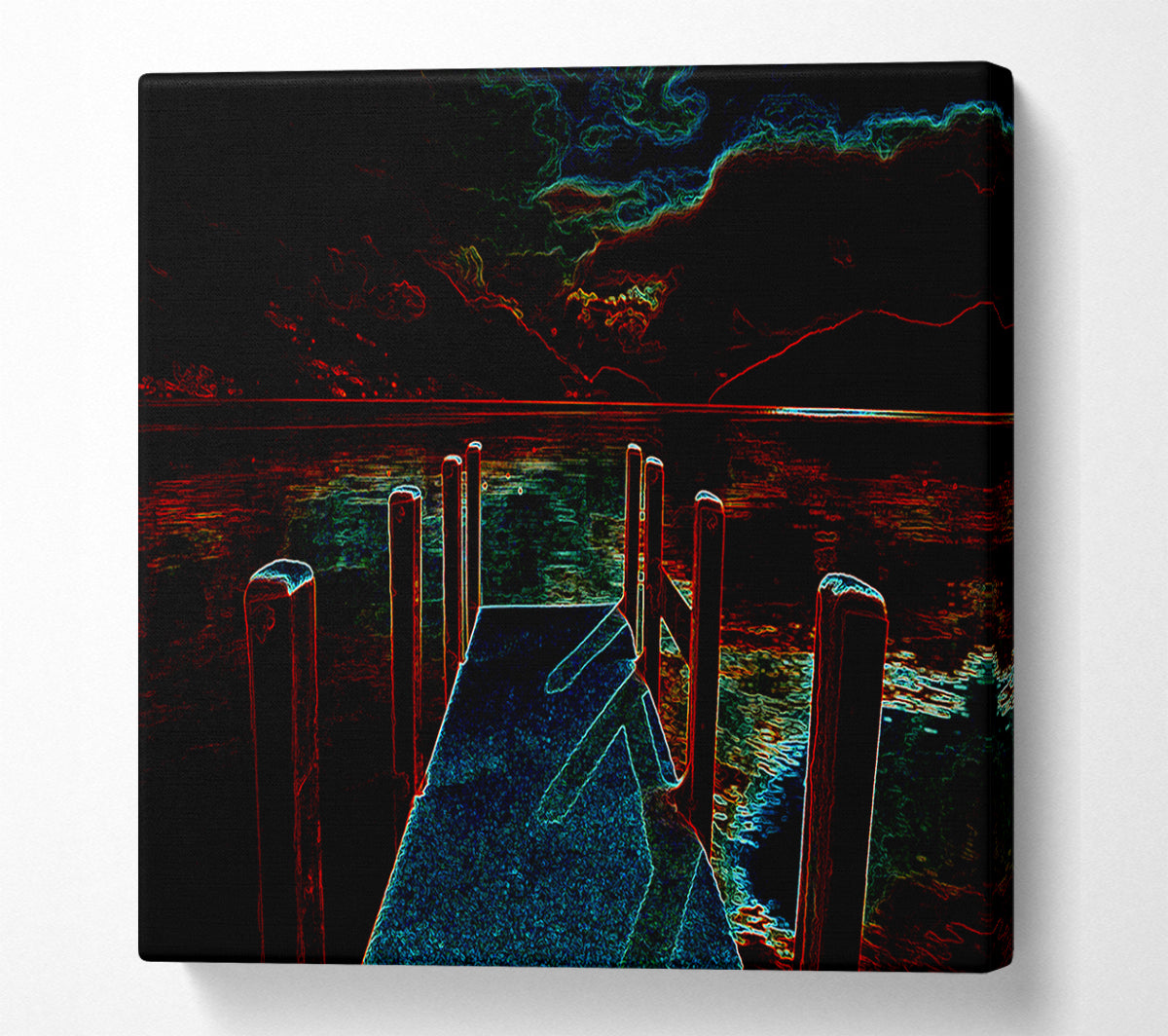 Abstract Pier Canvas Wall Art