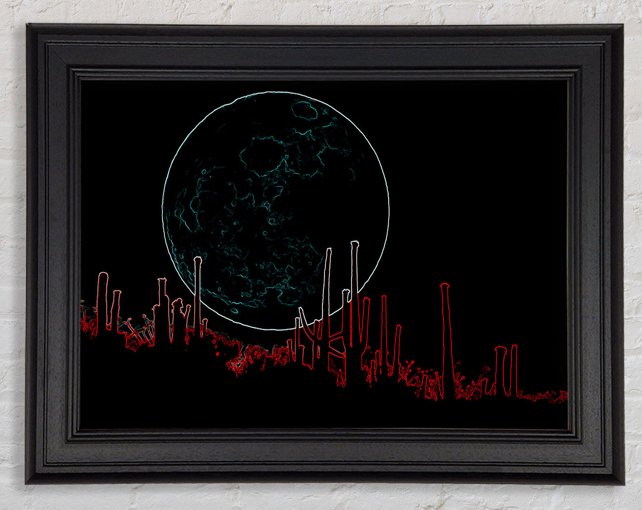Abstract Neon Landscape 07 Framed Print
