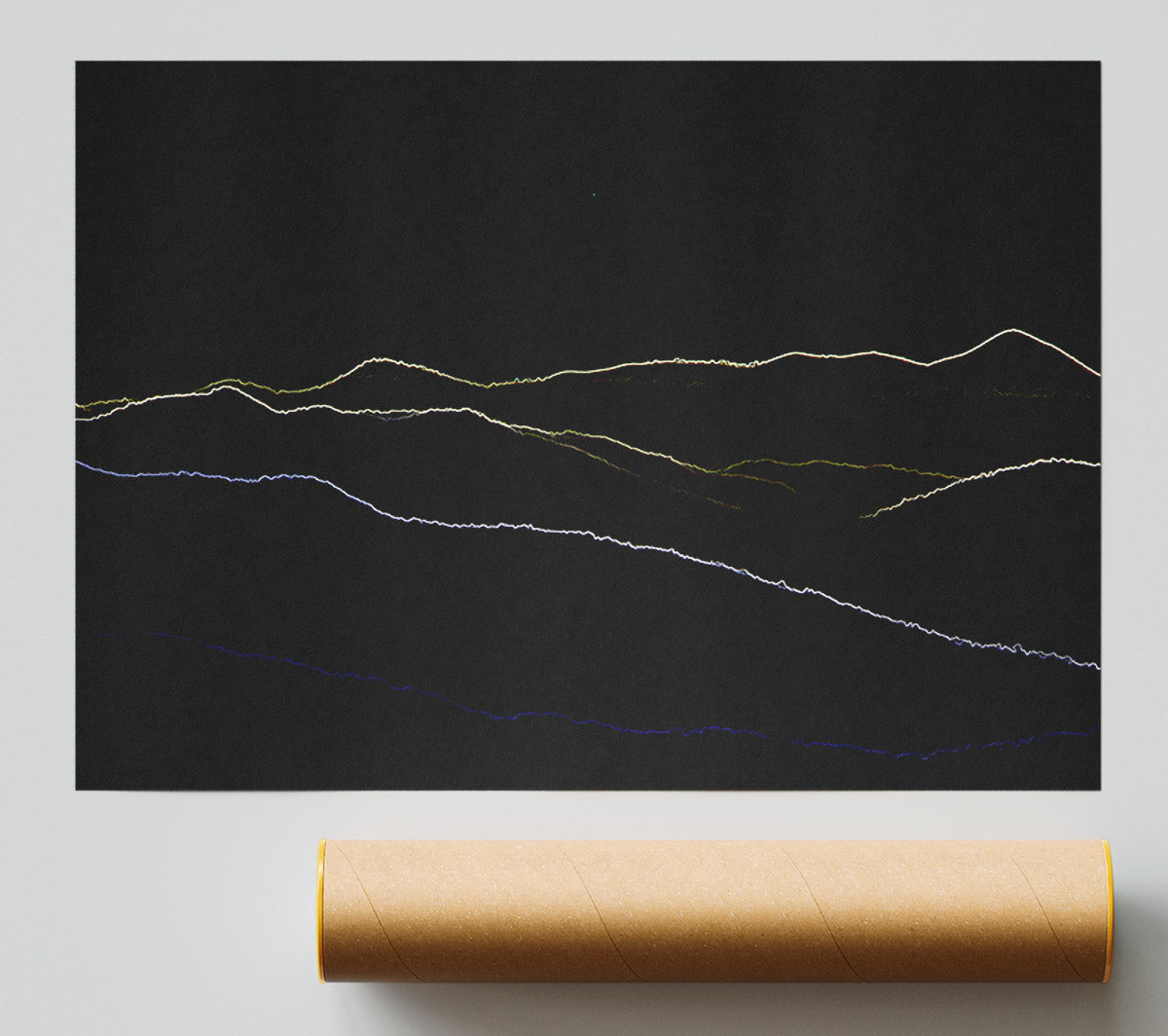 Abstract Neon Landscape 11 Poster