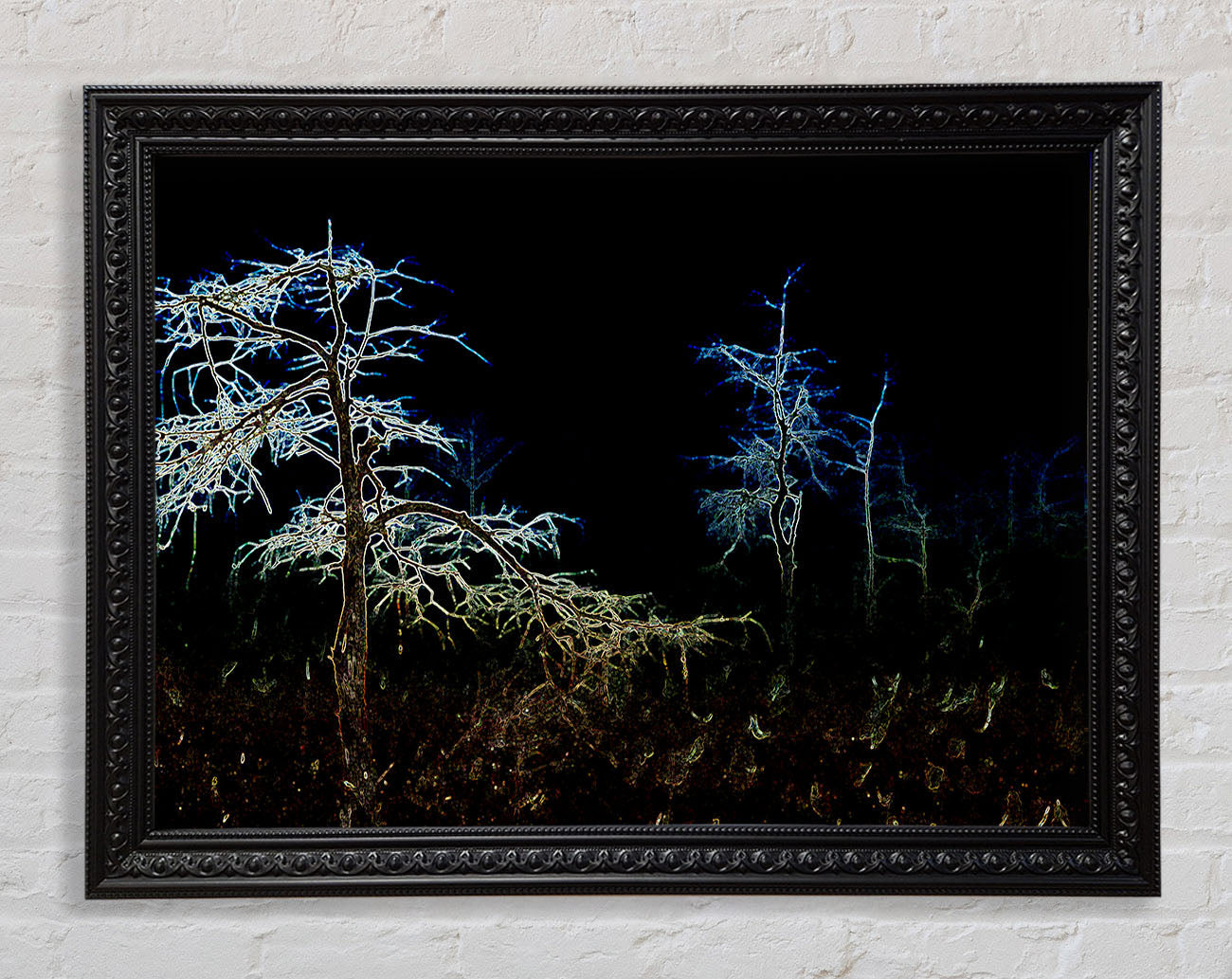 Abstract Neon Landscape 09 Framed Print