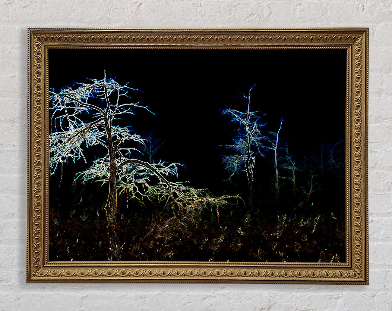 Abstract Neon Landscape 09 Framed Print