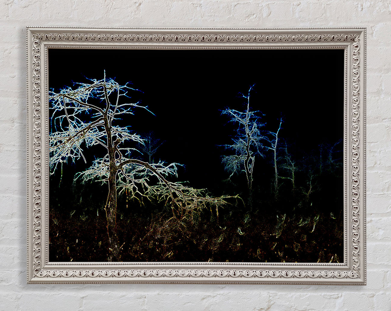 Abstract Neon Landscape 09 Framed Print