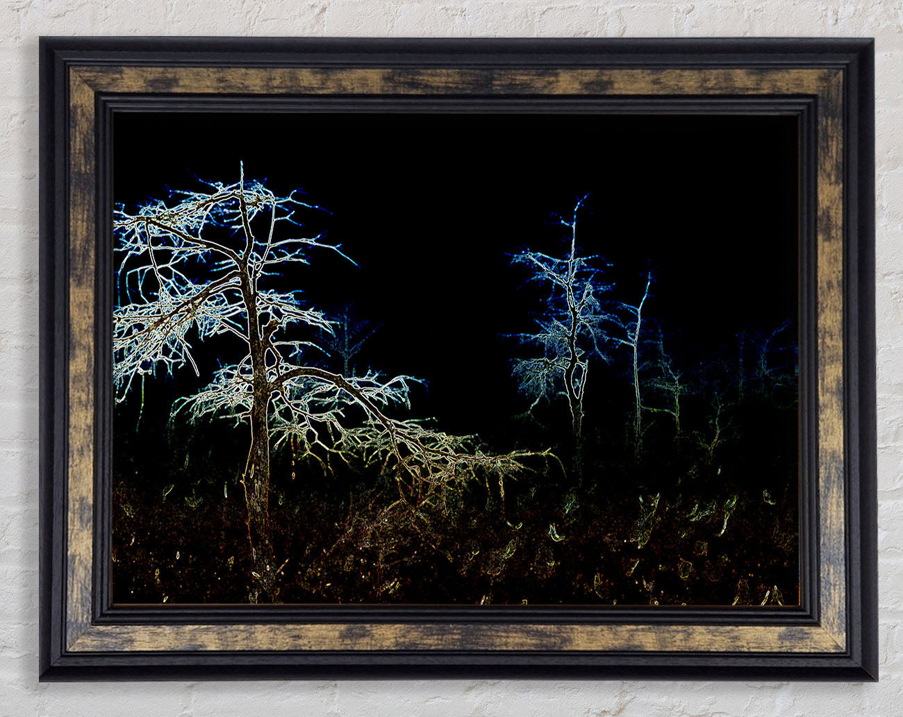 Abstract Neon Landscape 09 Framed Print