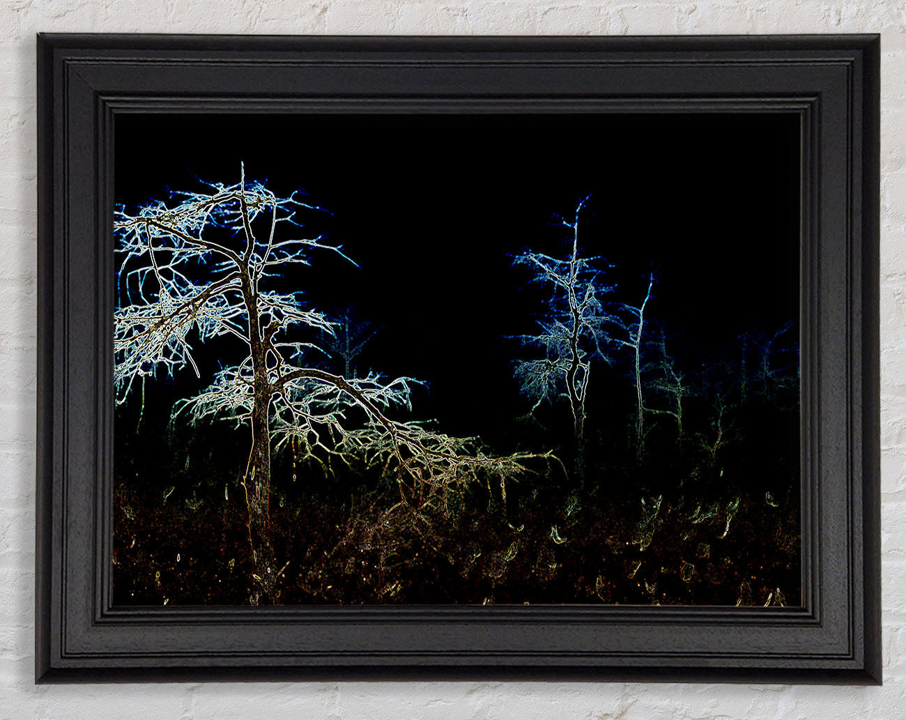 Abstract Neon Landscape 09 Framed Print