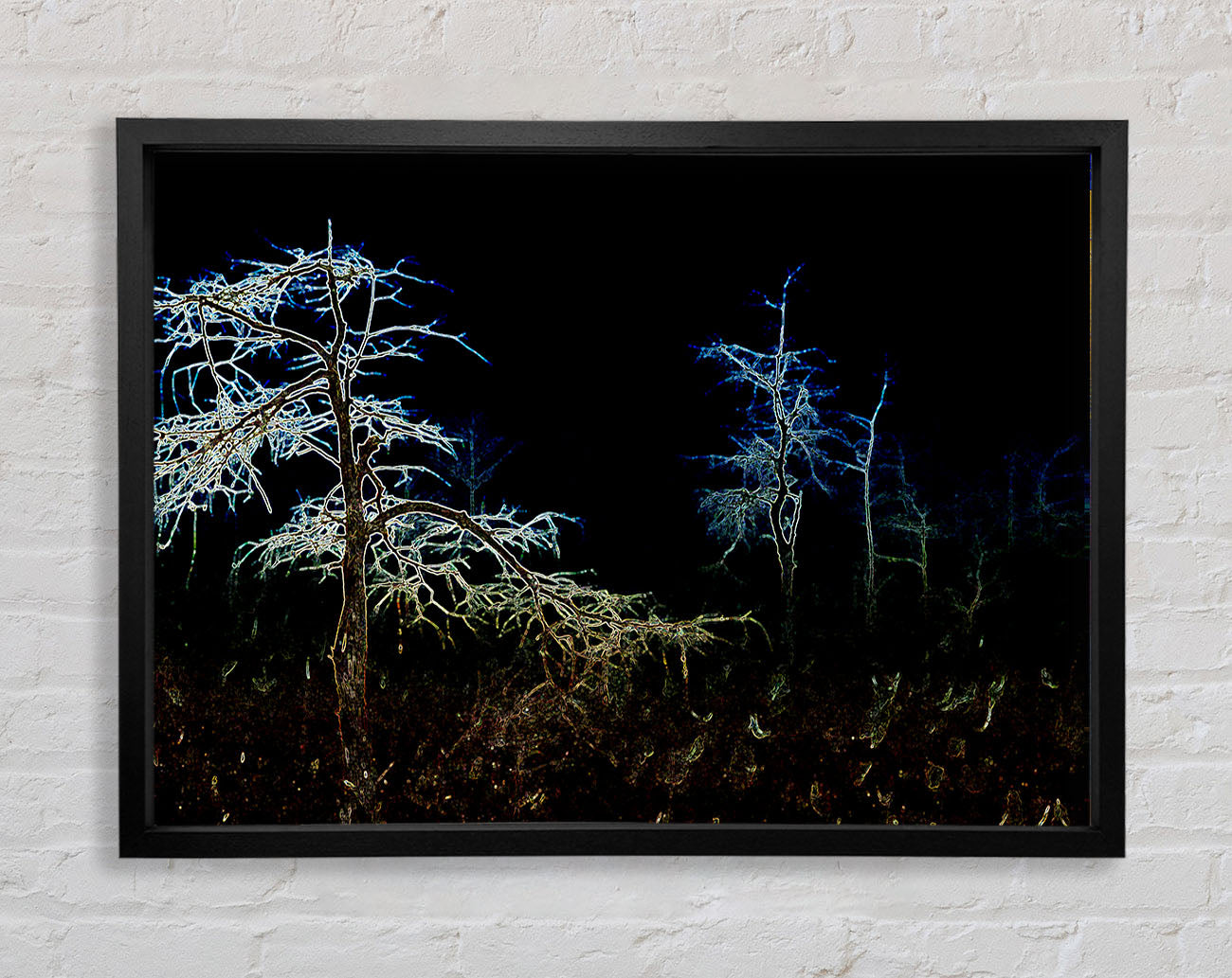 Abstract Neon Landscape 09 Framed Print