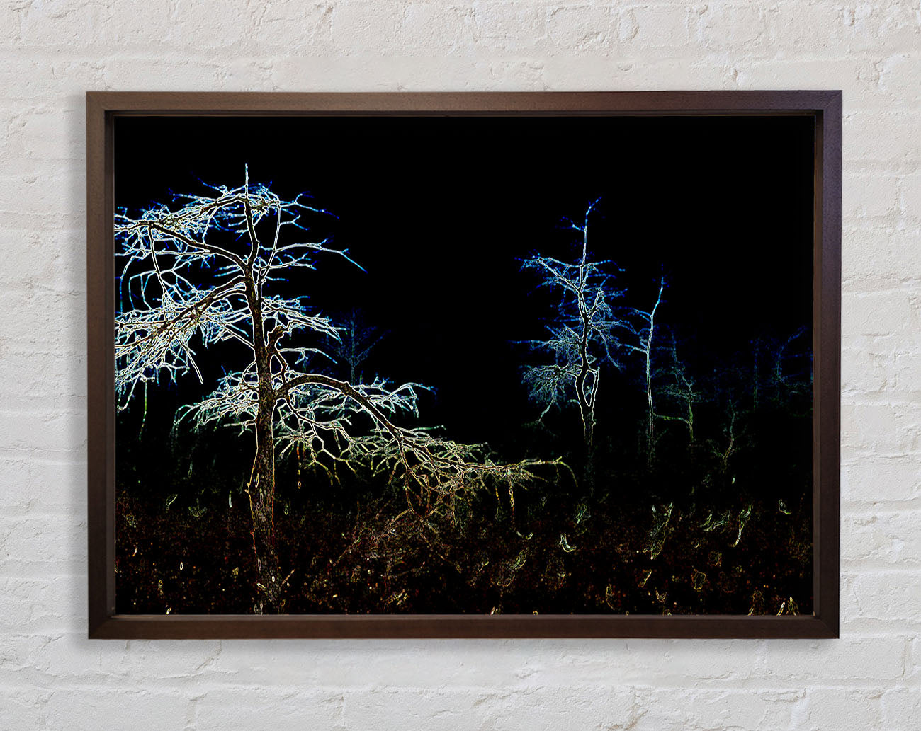 Abstract Neon Landscape 09 Framed Print