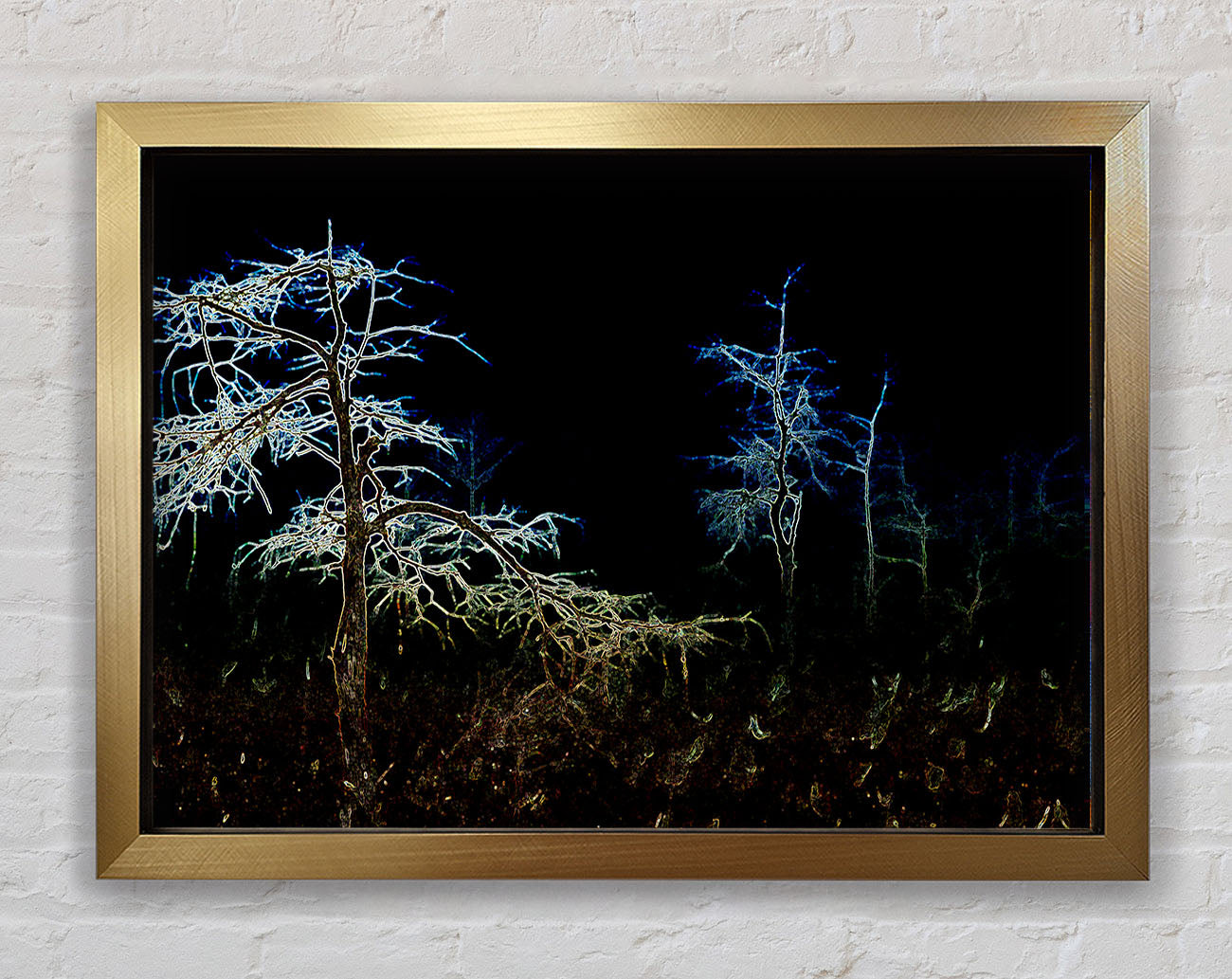 Abstract Neon Landscape 09 Framed Print