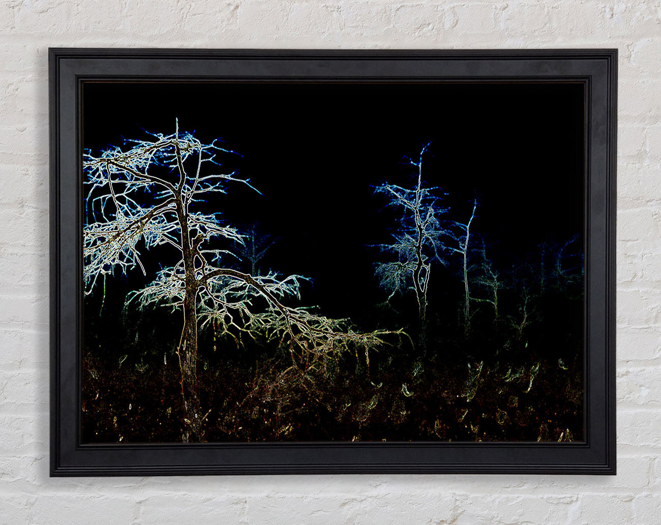 Abstract Neon Landscape 09 Framed Print