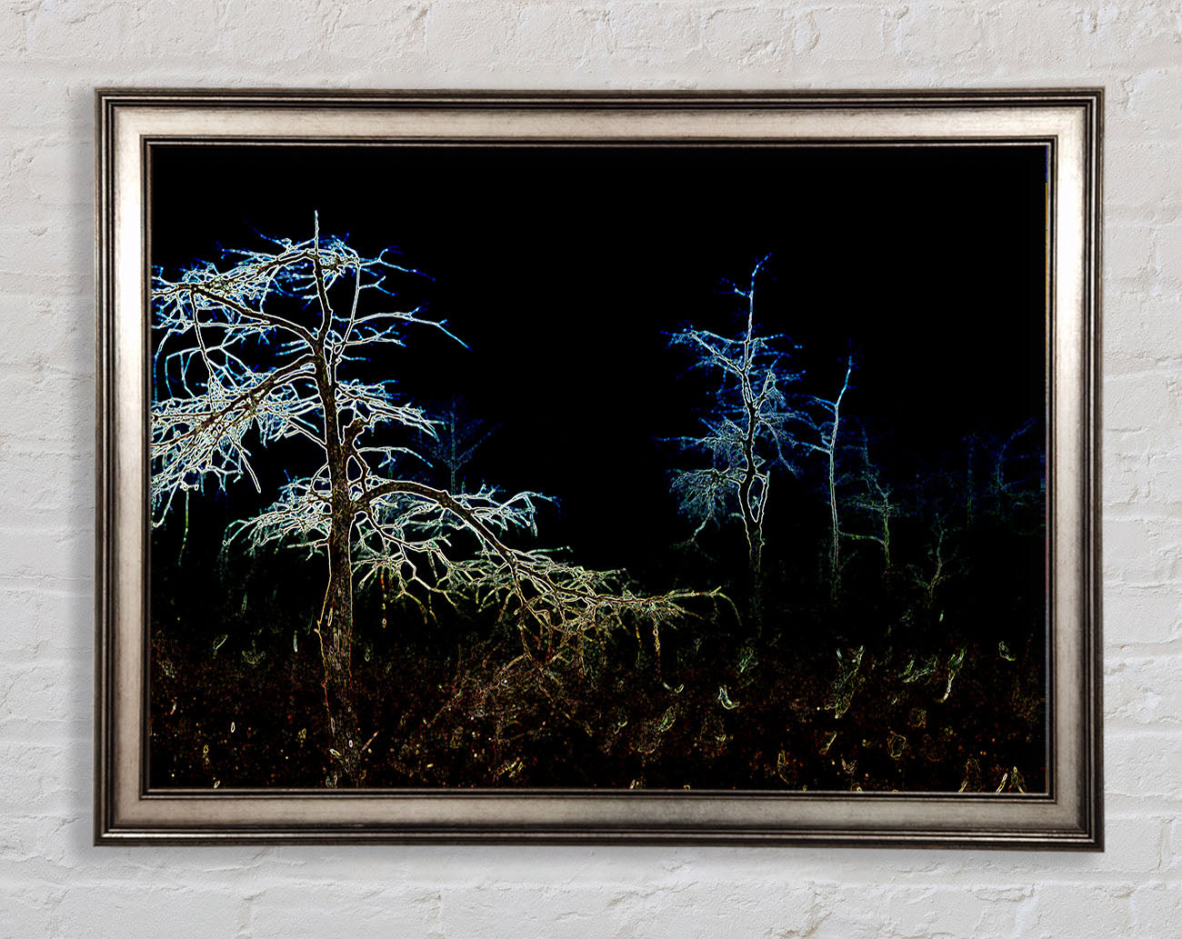 Abstract Neon Landscape 09 Framed Print