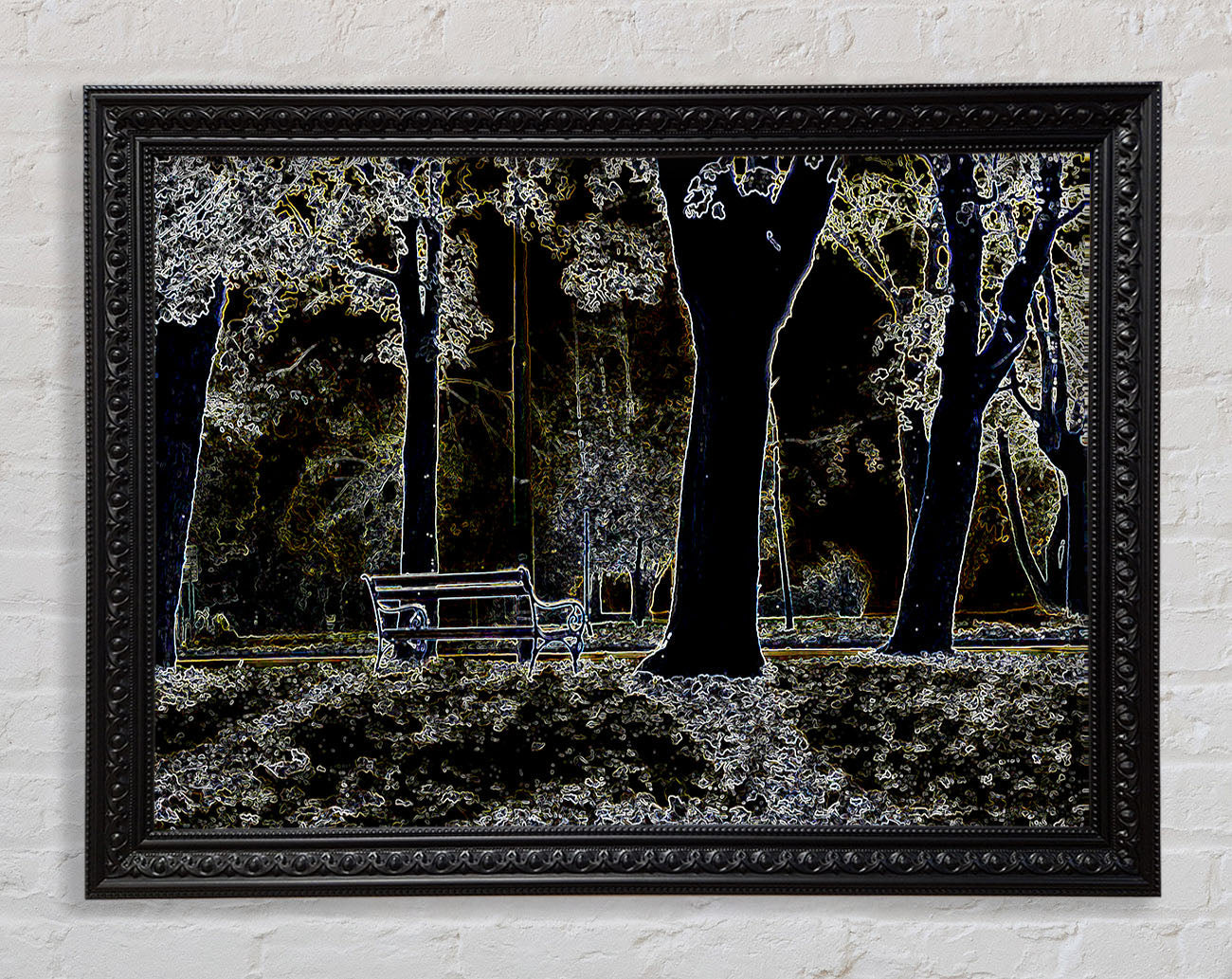 Abstract Neon Landscape 01 Framed Print