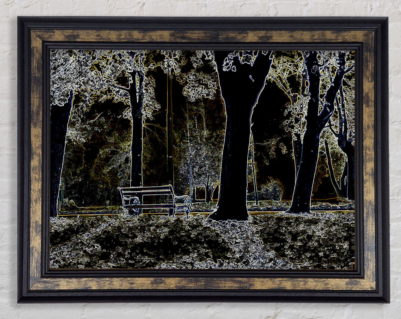 Abstract Neon Landscape 01 Framed Print