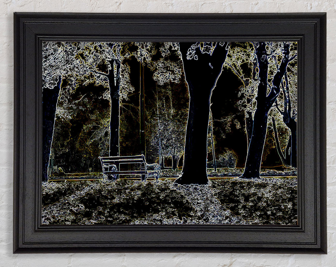 Abstract Neon Landscape 01 Framed Print