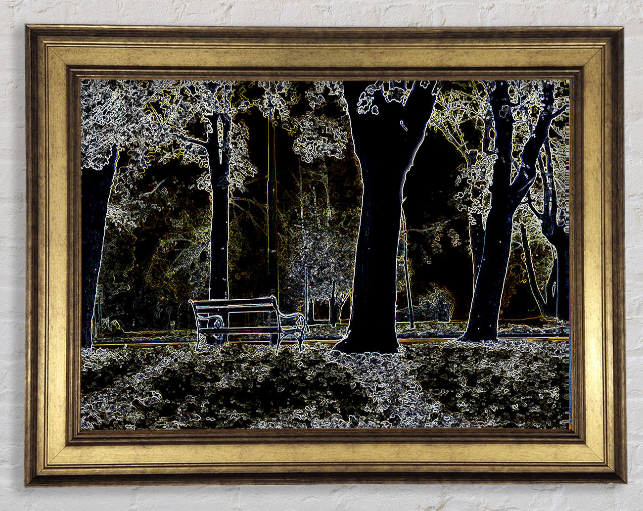 Abstract Neon Landscape 01 Framed Print