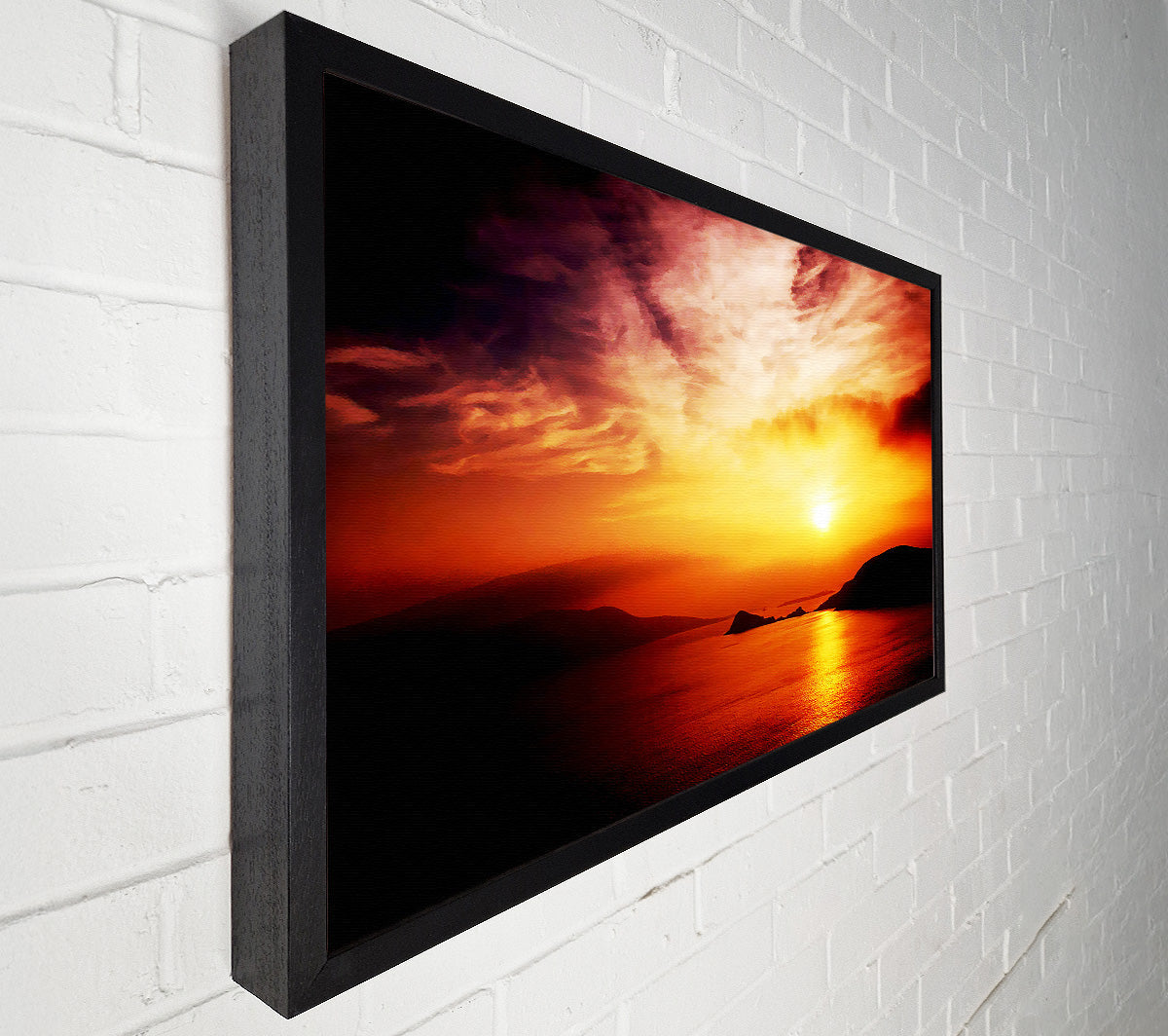 Blazing Sun Cloud Ocean Canvas Print