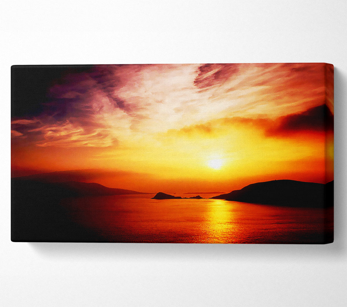 Blazing Sun Cloud Ocean Canvas Print