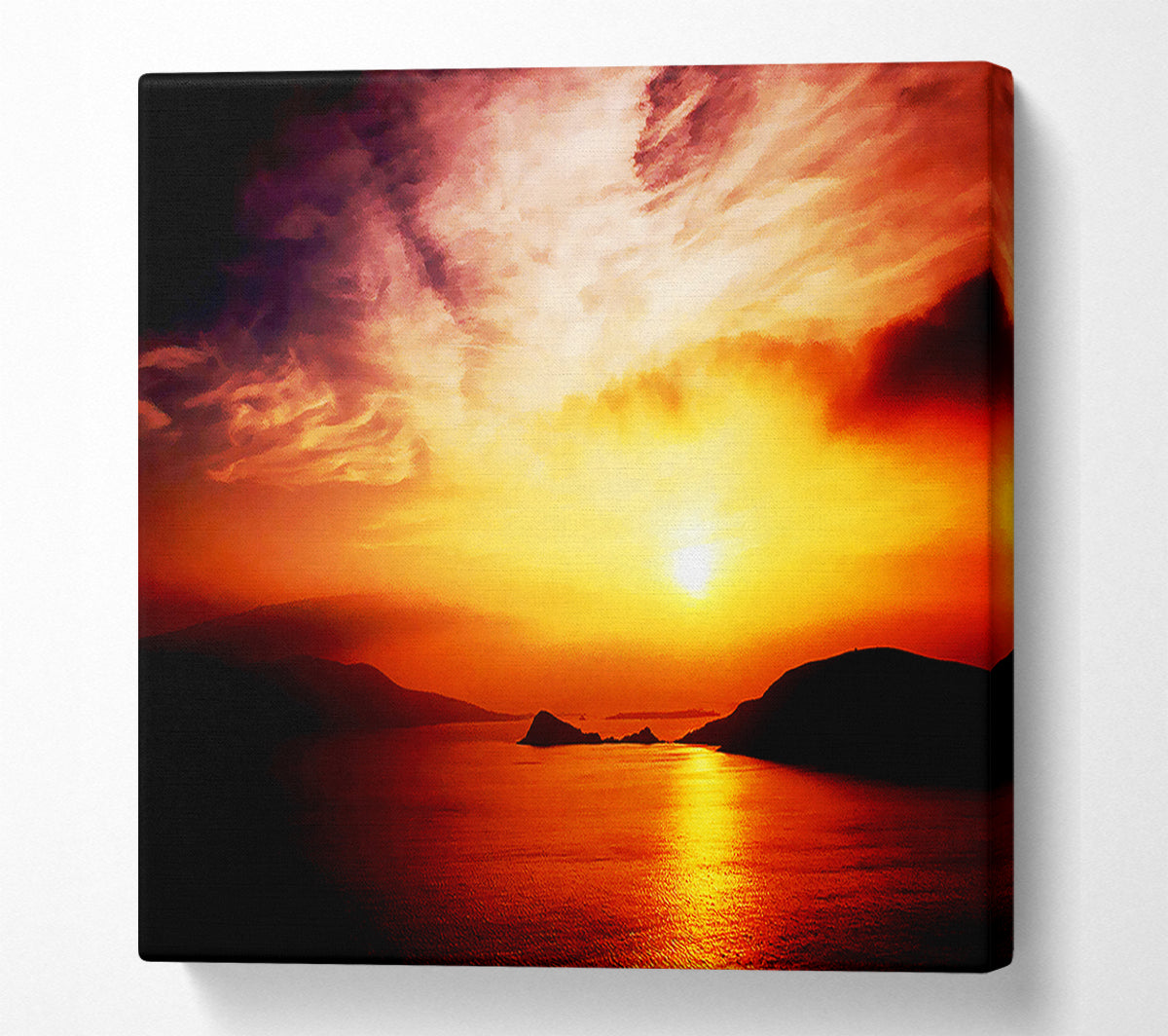 Blazing Sun Cloud Ocean Canvas Print