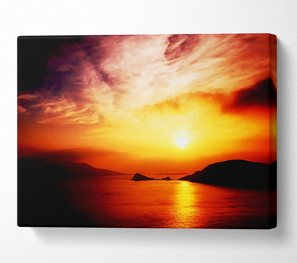 Blazing Sun Cloud Ocean Canvas Print