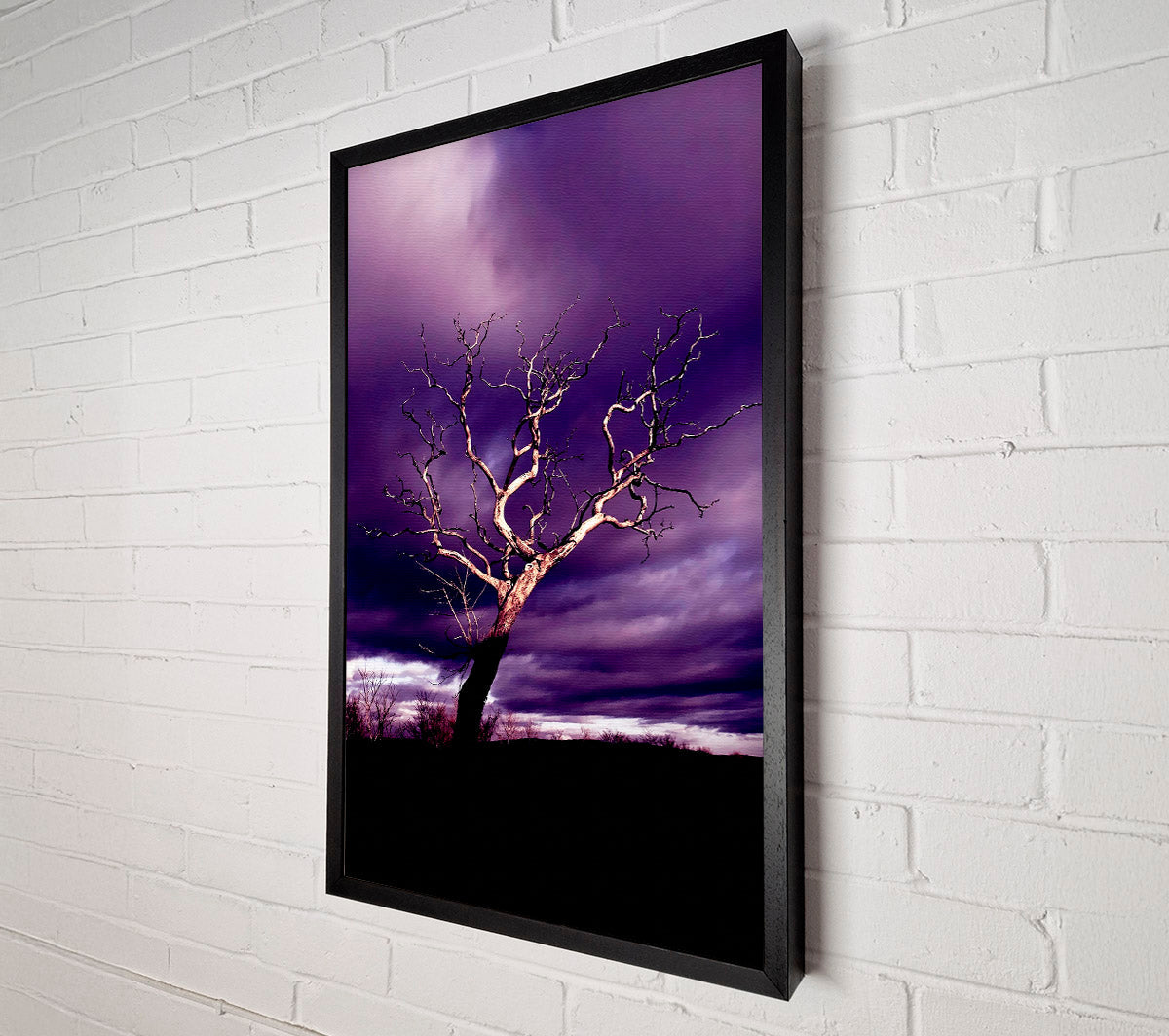 Stunning Purple Night Tree Canvas Wall Art