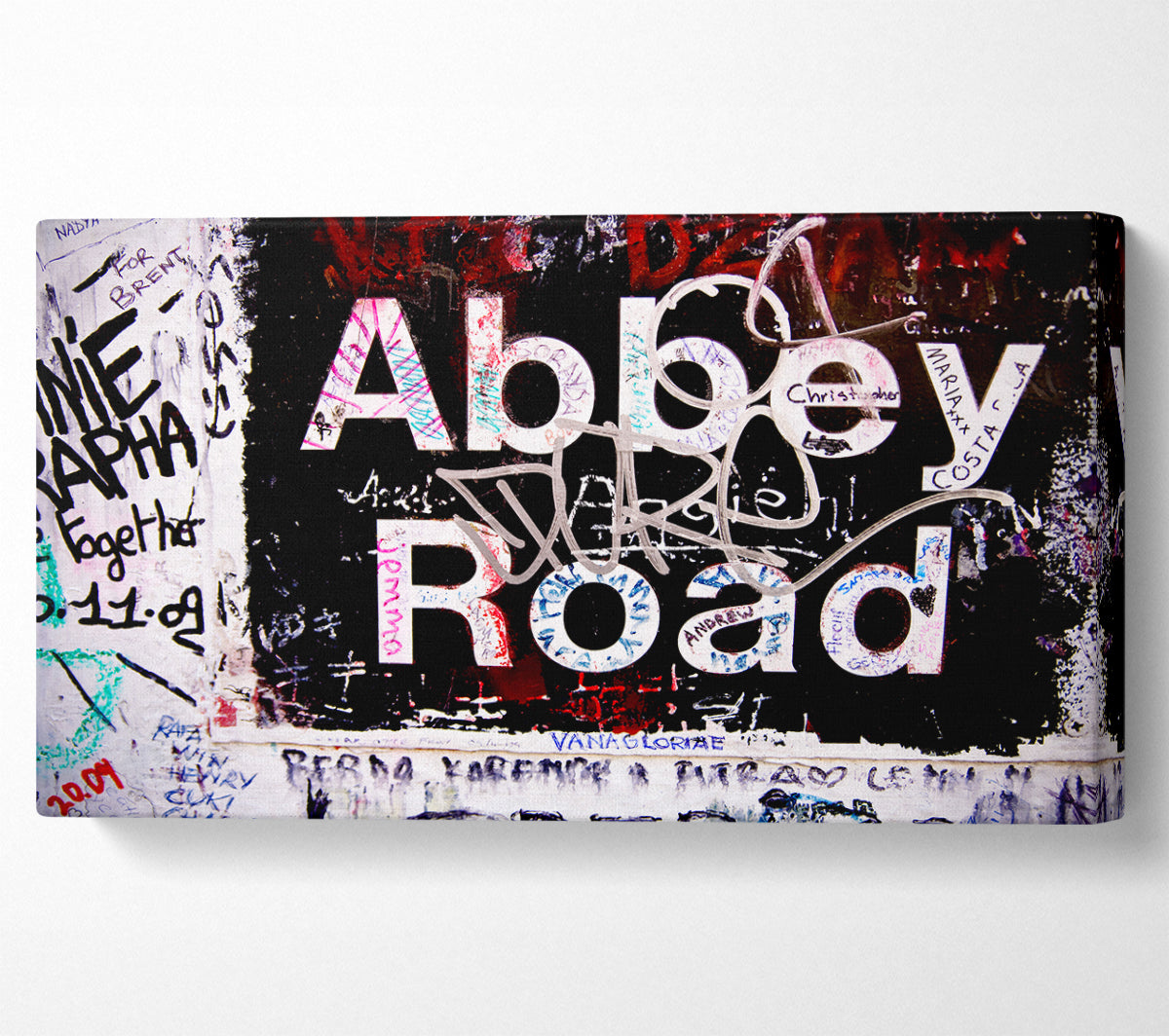 Abbey Road Graffiti Canvas Art