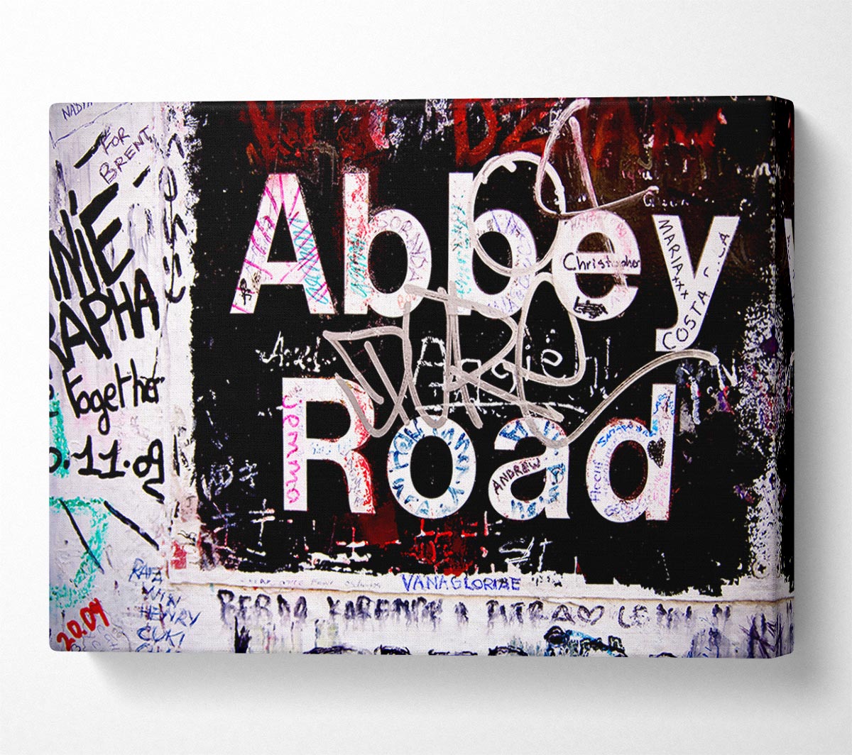 Abbey Road Graffiti Canvas Art