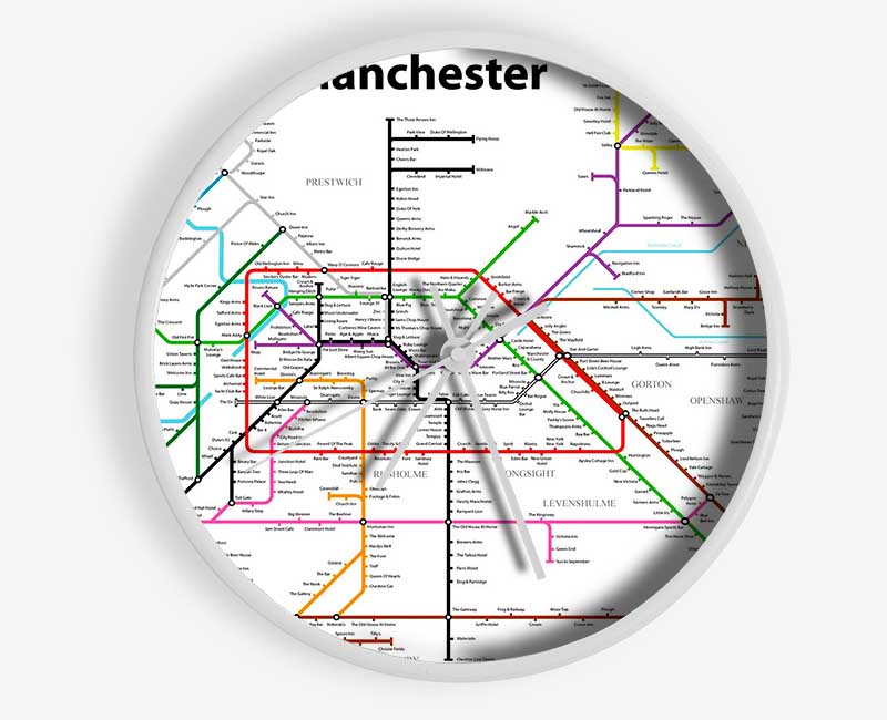 Manchester Pub Tube Map