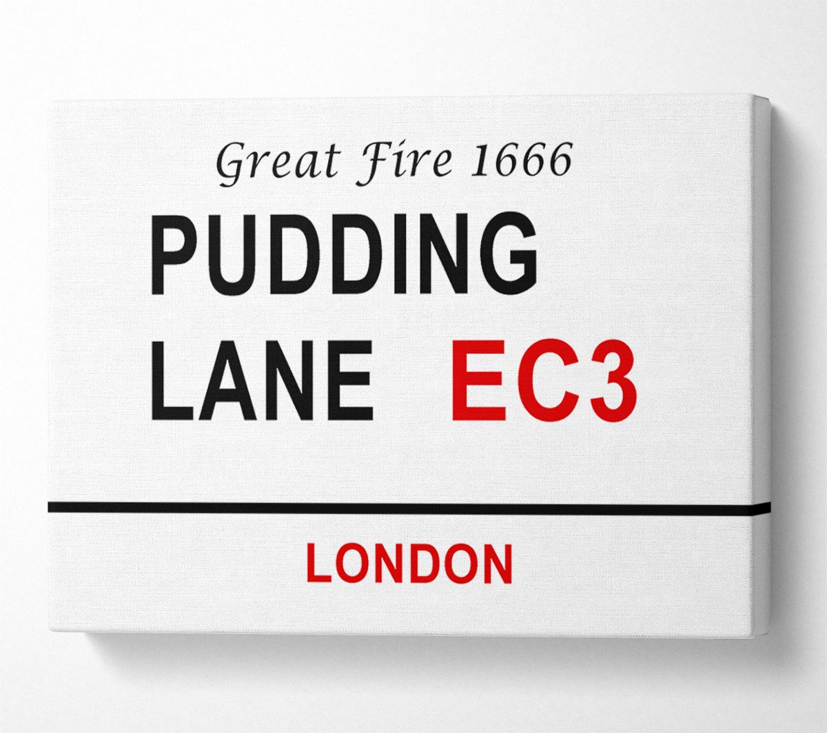 Pudding Lane Signs Canvas Wall Art