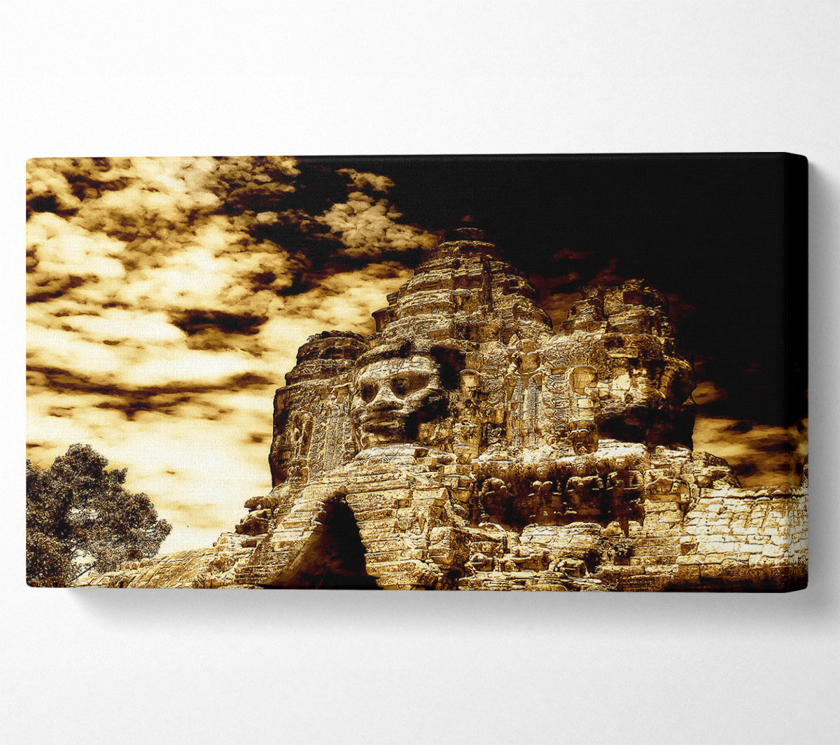 The Buddha King Of Angkor Wat Cambodia Canvas Wall Art
