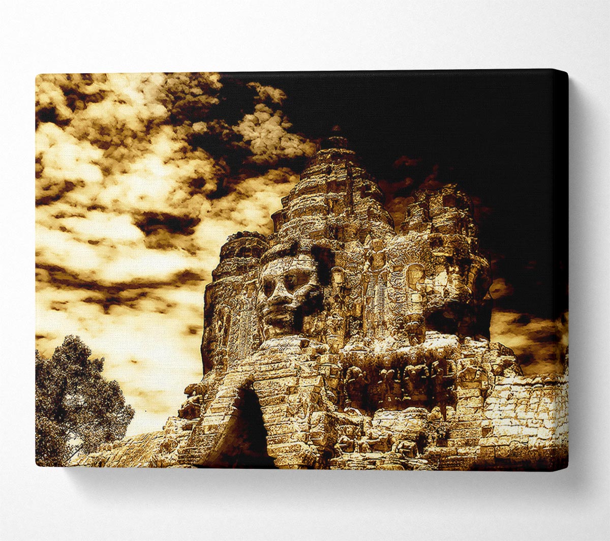 The Buddha King Of Angkor Wat Cambodia Canvas Wall Art
