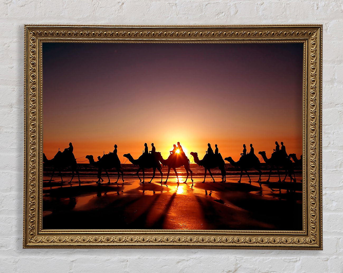 Camel Caravan Framed Print