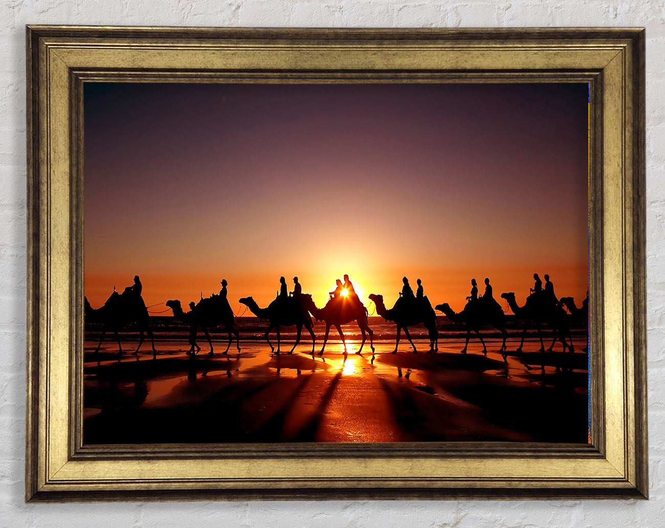 Camel Caravan Framed Print