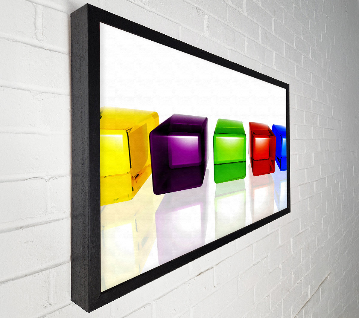 Rainbow Cubes Canvas Wall Art