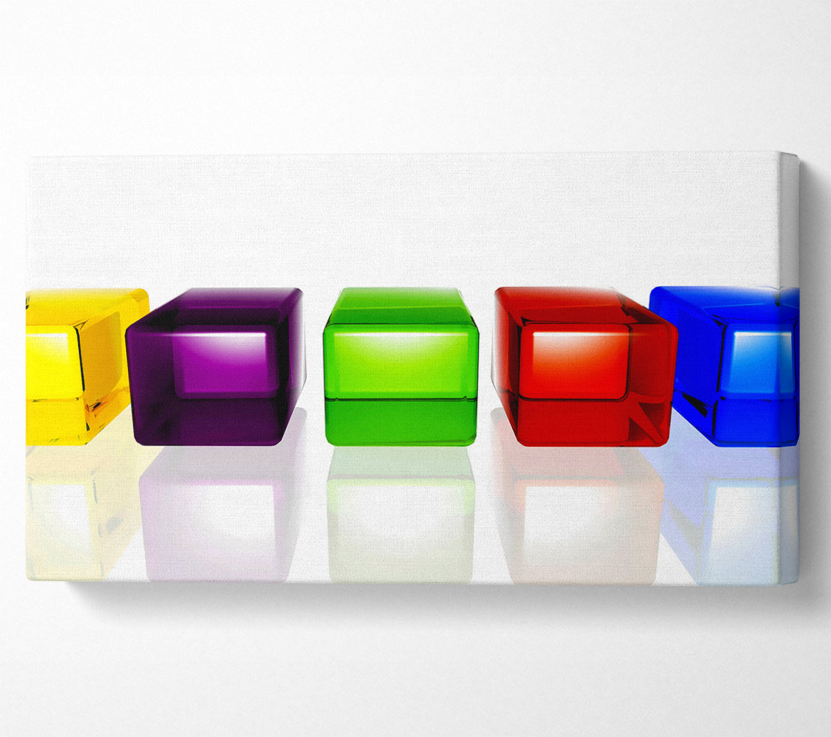 Rainbow Cubes Canvas Wall Art