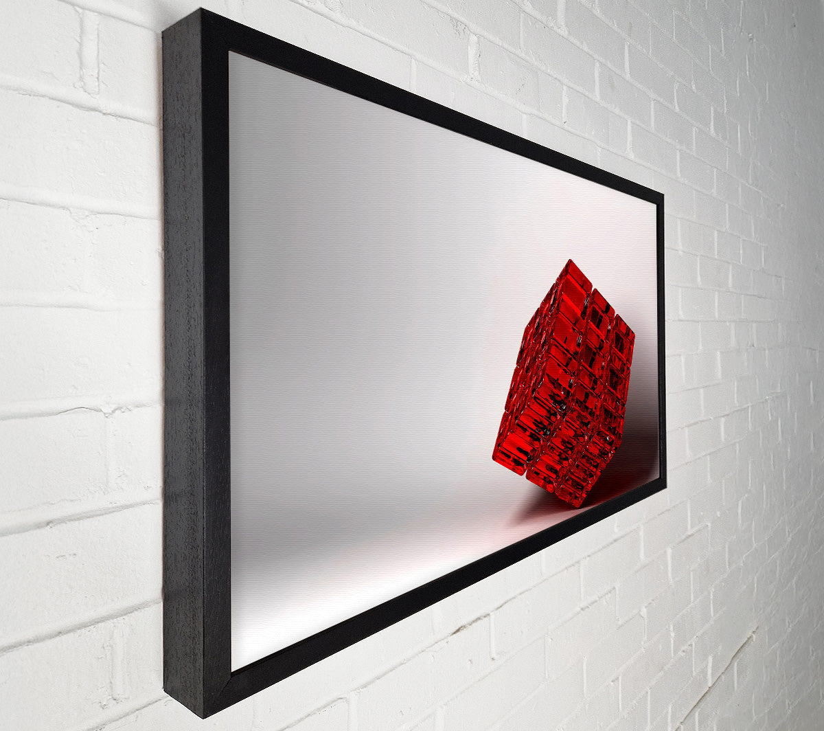 Red Jelly Cube Canvas Wall Art
