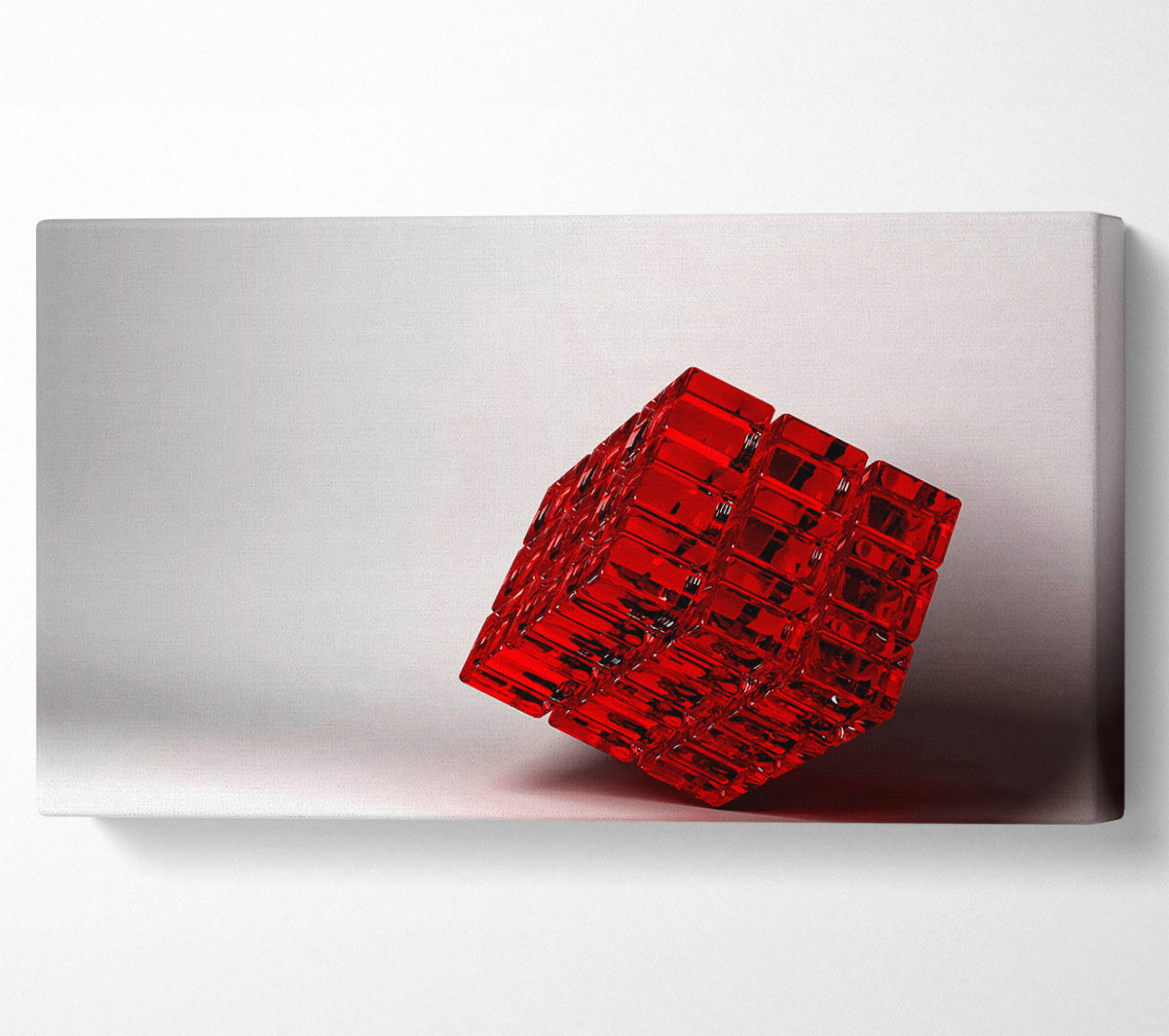Red Jelly Cube Canvas Wall Art