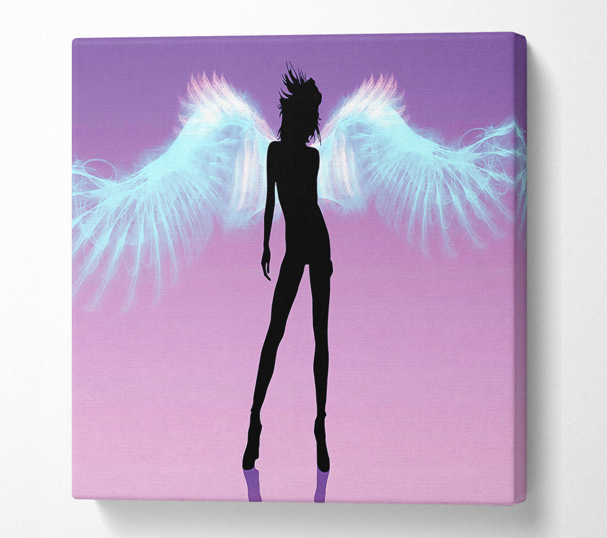 Purple Angel Wings Canvas Wall Art