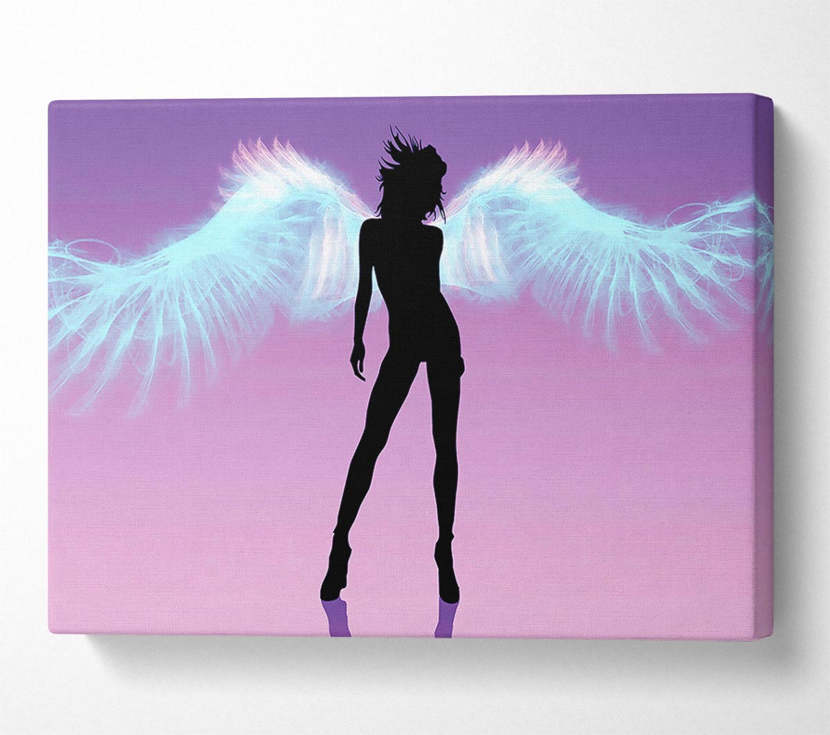 Purple Angel Wings Canvas Wall Art