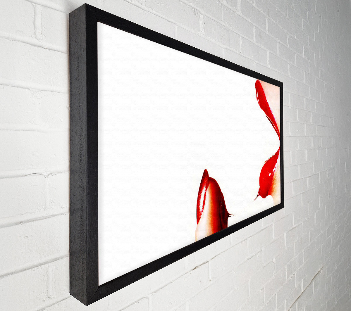 Red Gloss Lips Canvas Wall Art