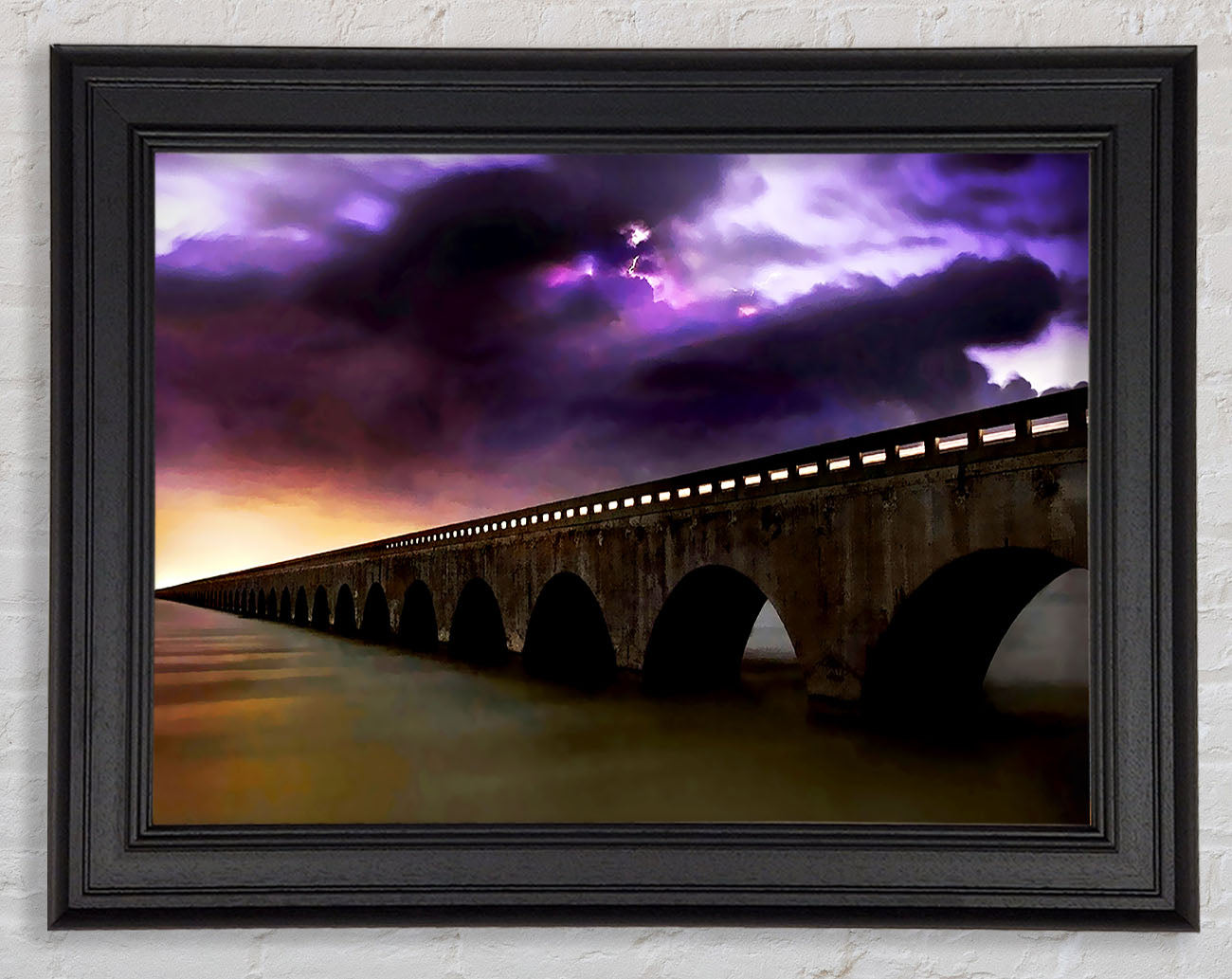 Bridge Afar Framed Print