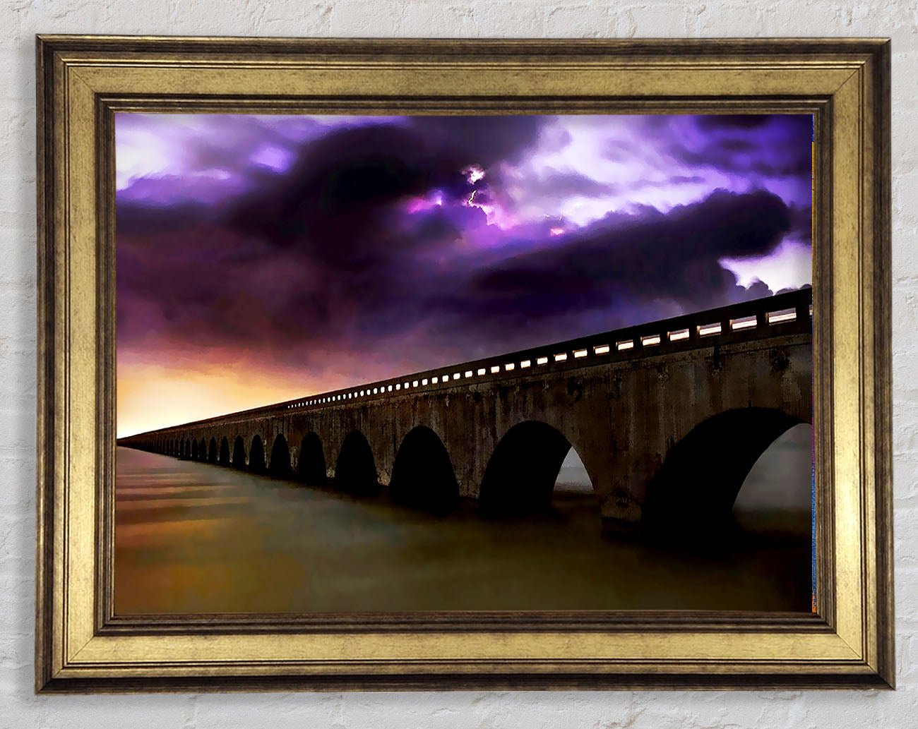 Bridge Afar Framed Print