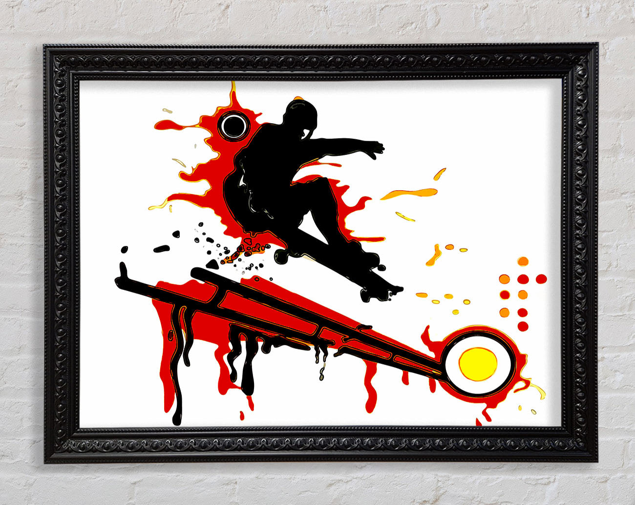 Skateboarders Railing Framed Print