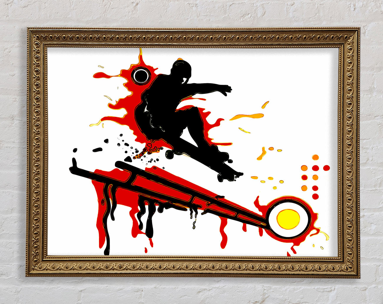 Skateboarders Railing Framed Print