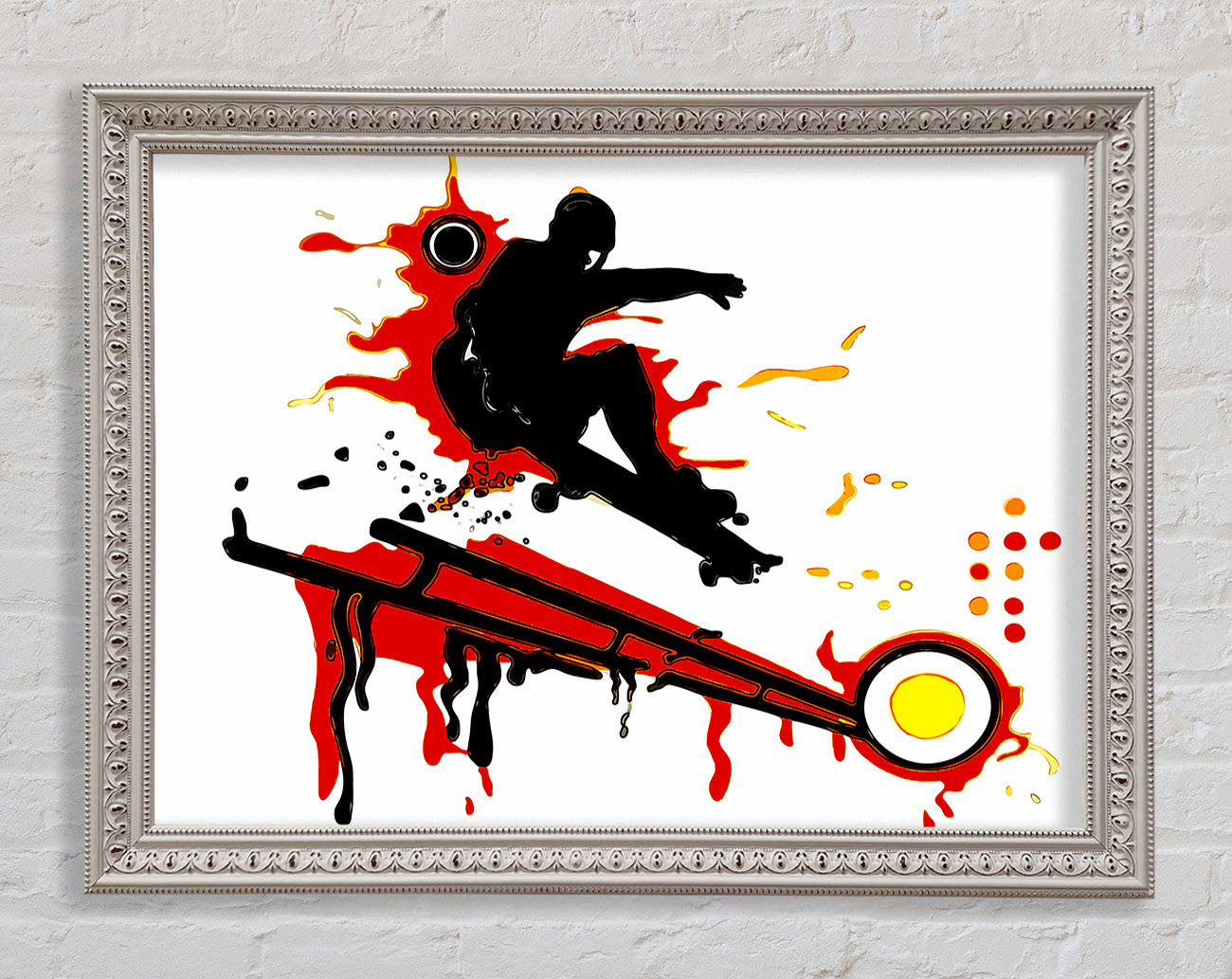 Skateboarders Railing Framed Print