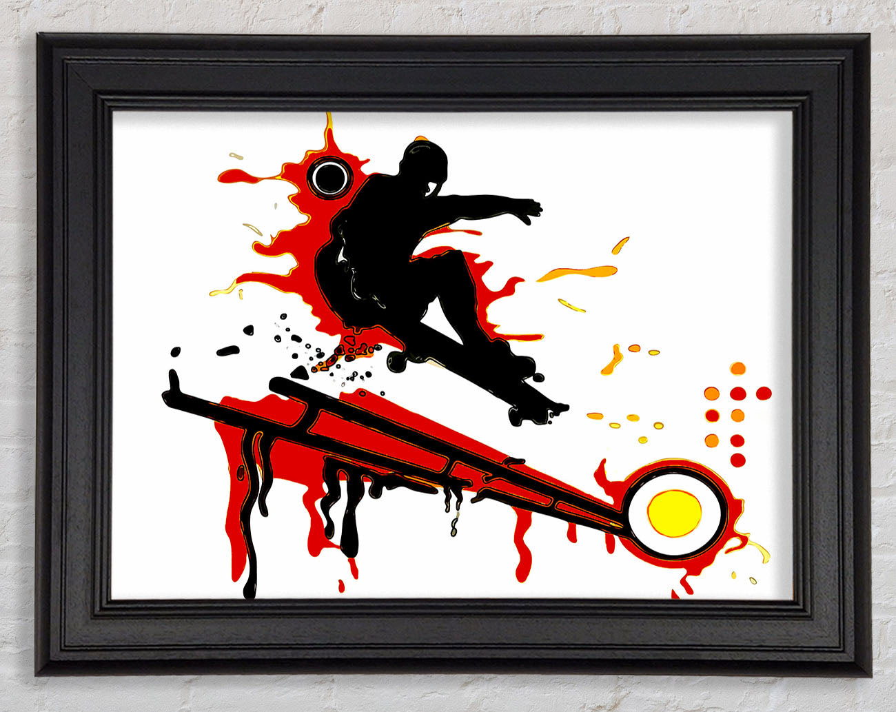 Skateboarders Railing Framed Print