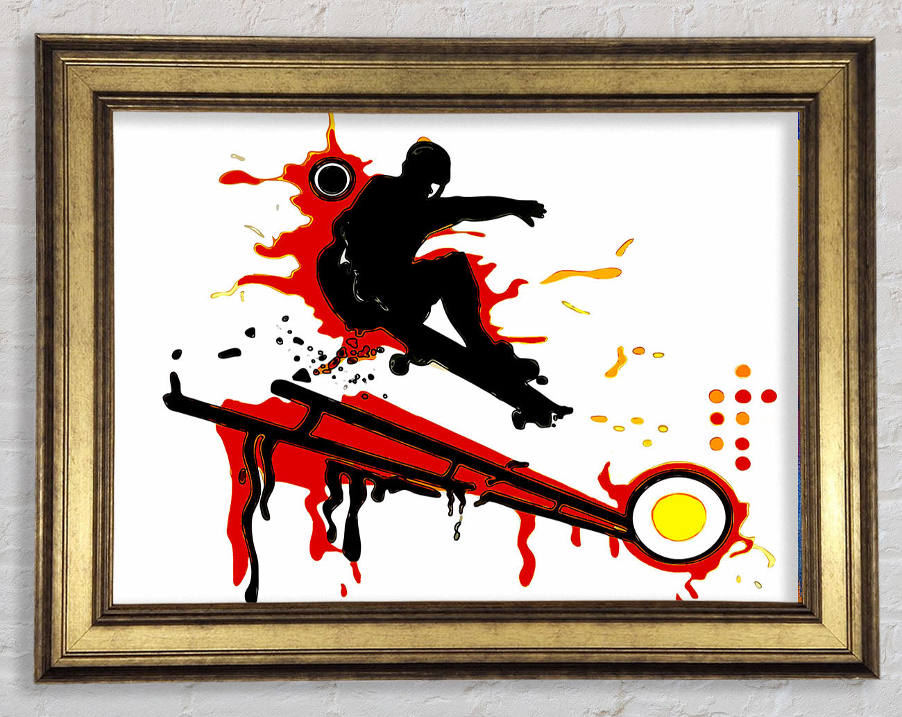 Skateboarders Railing Framed Print
