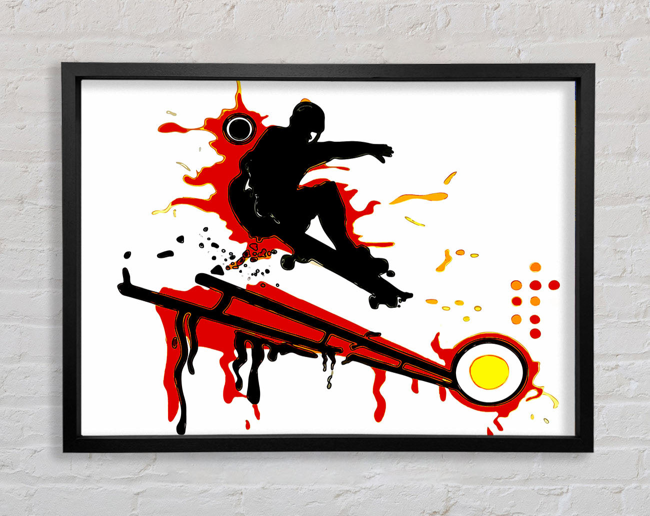 Skateboarders Railing Framed Print