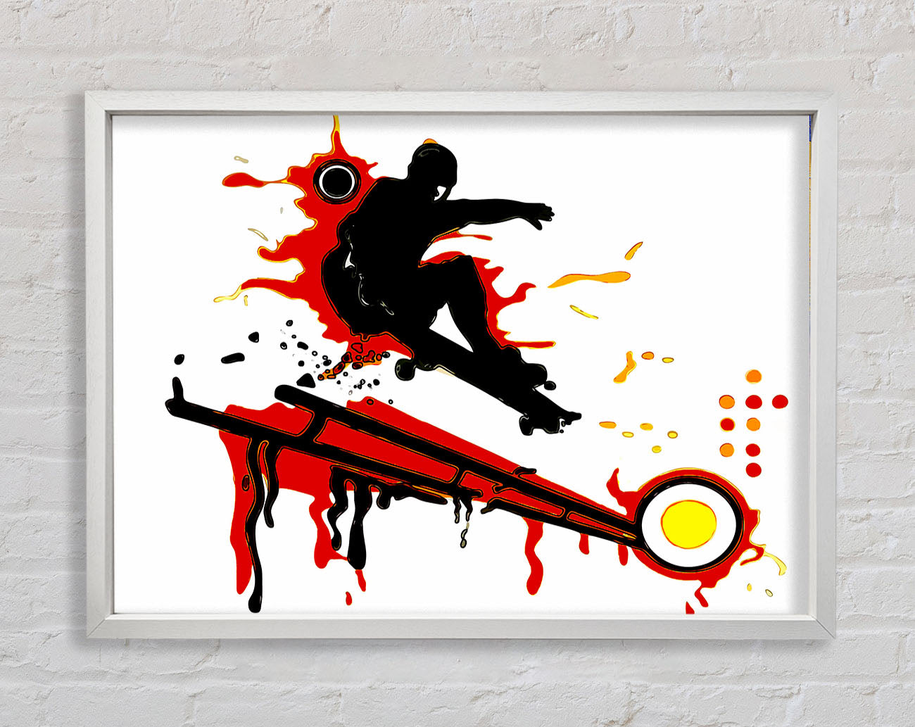 Skateboarders Railing Framed Print