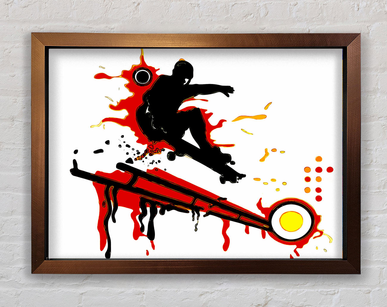 Skateboarders Railing Framed Print