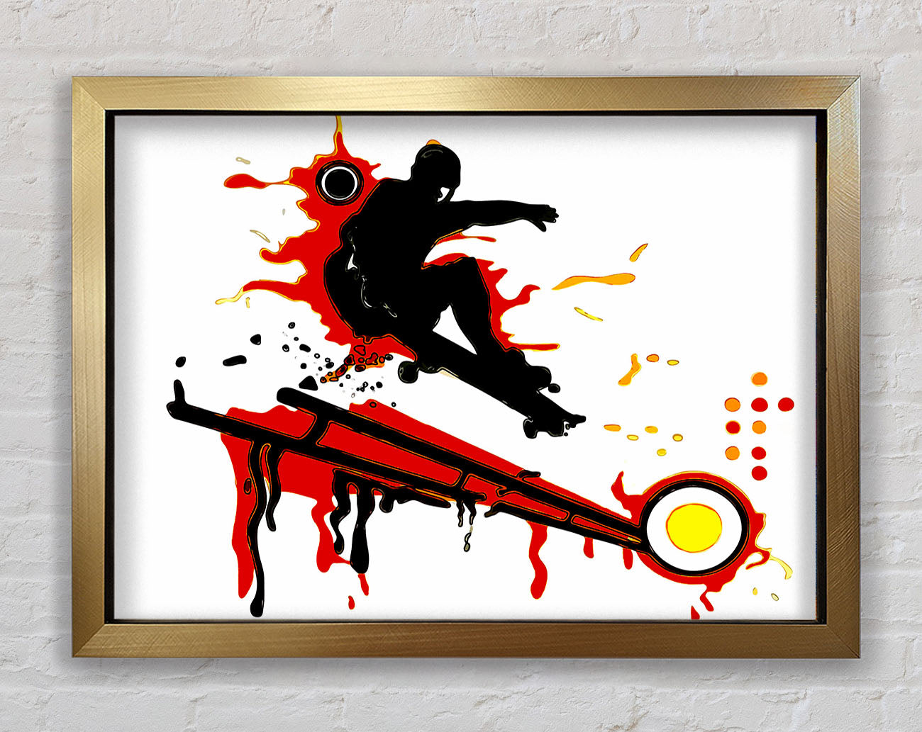 Skateboarders Railing Framed Print