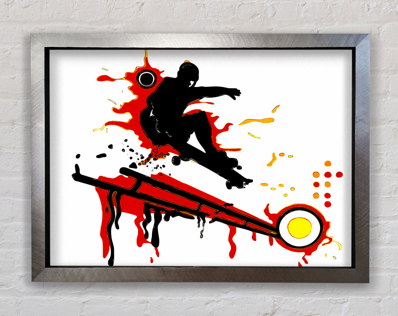 Skateboarders Railing Framed Print